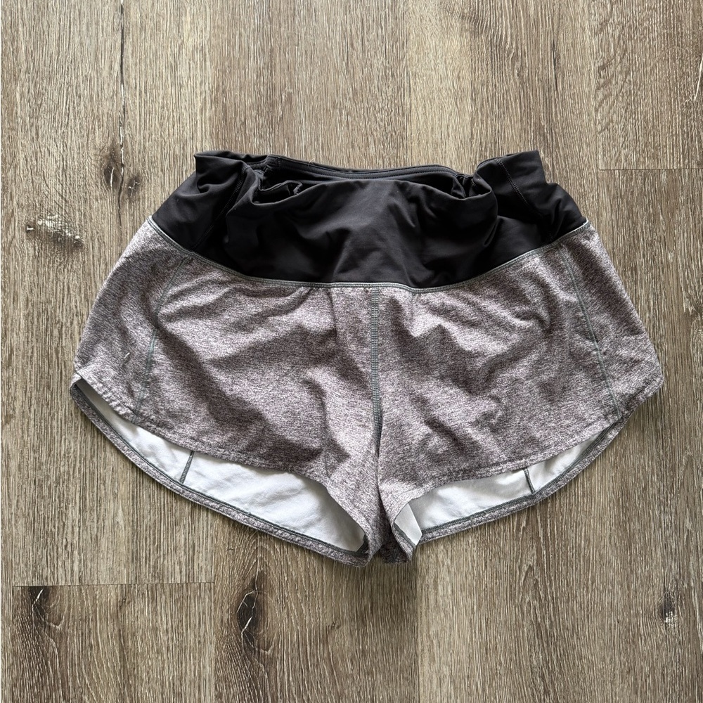 lululemon athletica Black and Gray Athletic Shorts
